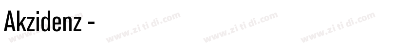 Akzidenz 字体转换